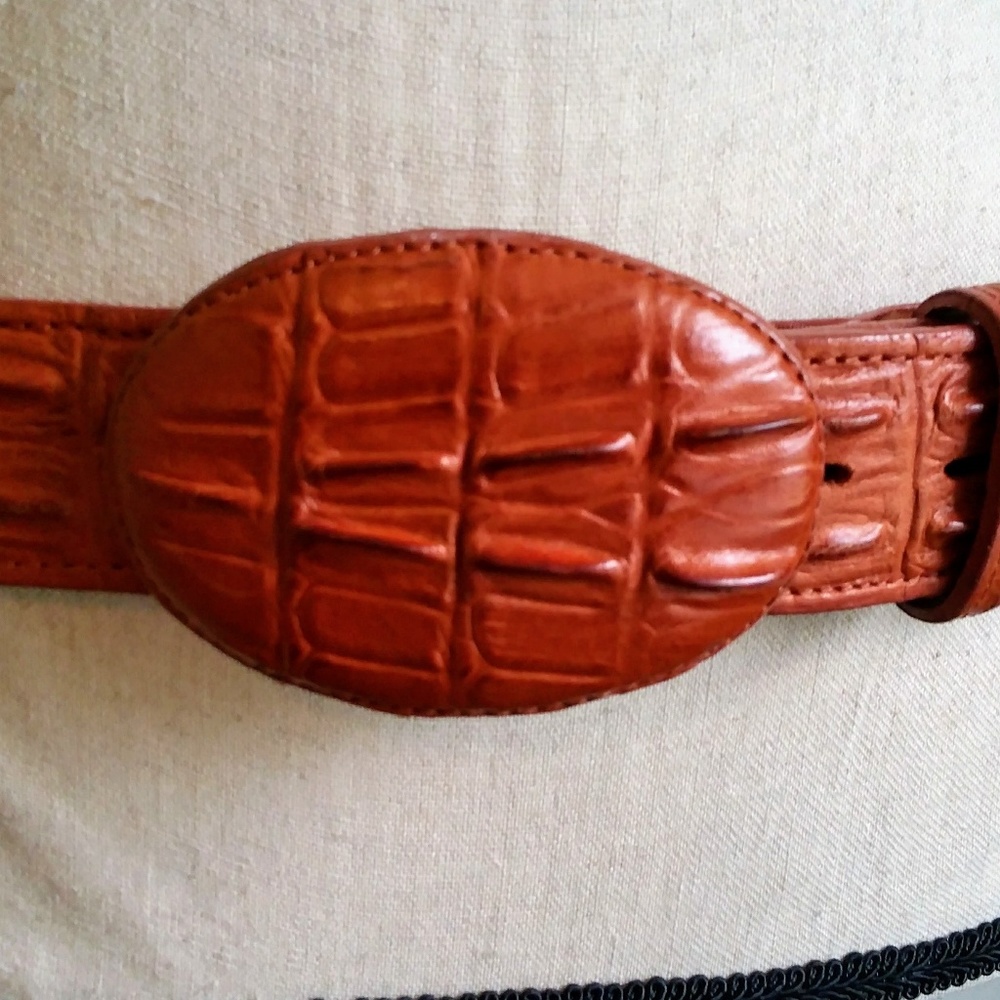 El general orange leather belt